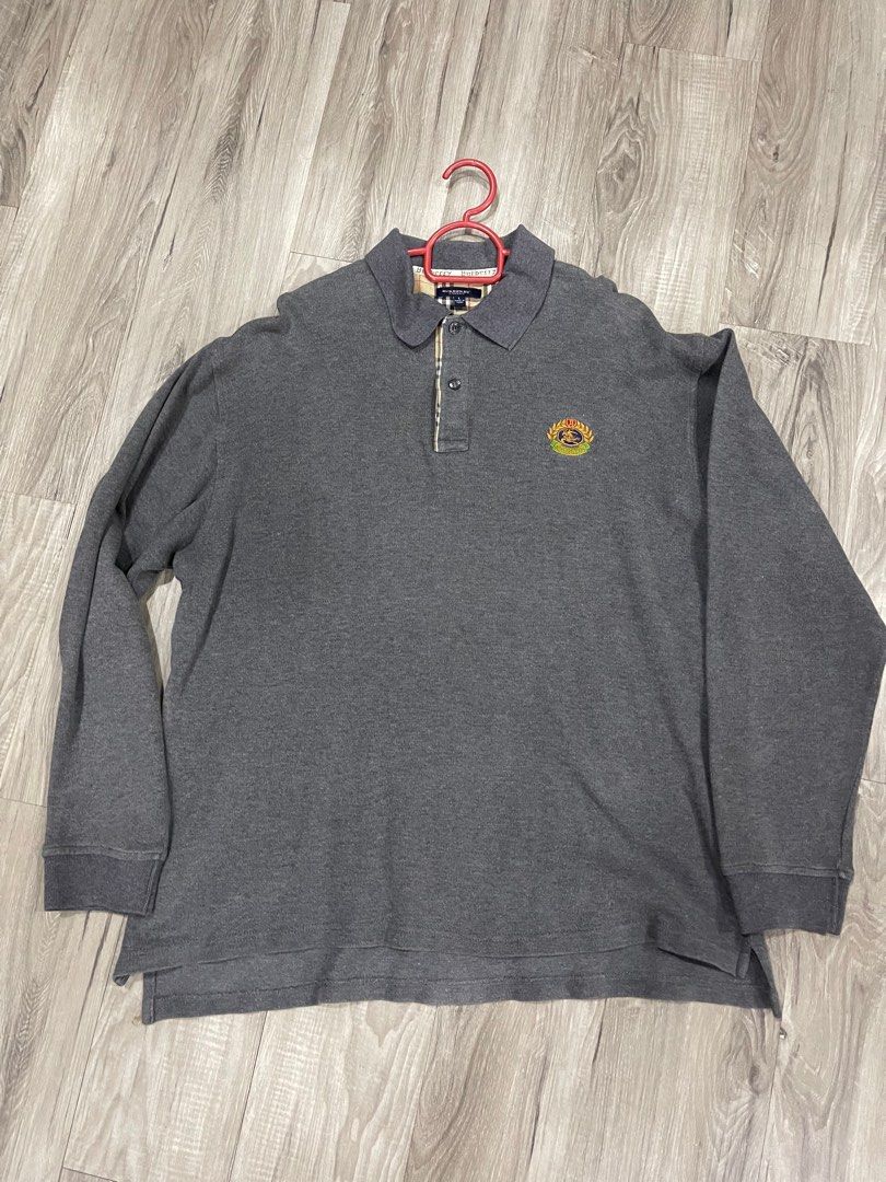 Burberry L S Polo Shirt size XL Men s Fashion Tops Sets