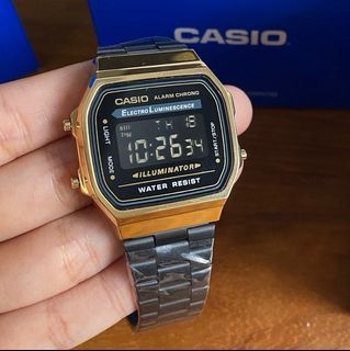 Casio A168WEGB-1B Digital Vintage Watch for Men and Women