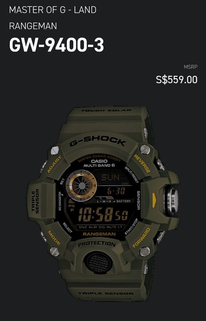 Casio gw9400 hotsell