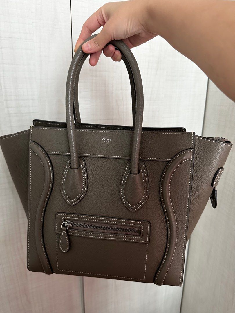 Celine micro top luggage souris