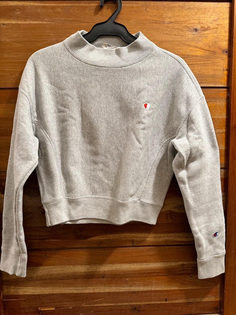 Champion cropped 2024 sweater grey