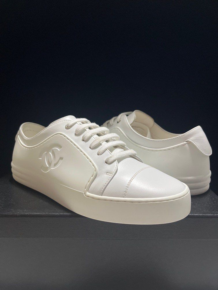 CHANEL White Sneakers Luxury Sneakers Footwear on Carousell