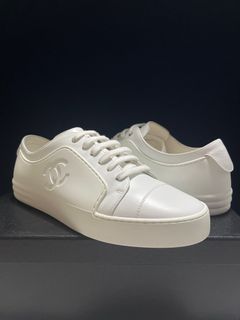 White clear new arrivals chanel sneakers