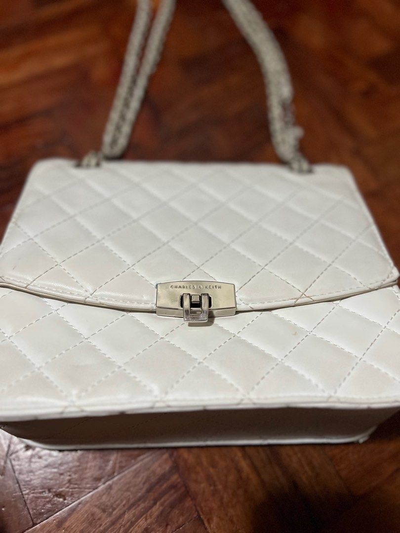 Charles & Keith White sling bag, Women's Fashion, Bags & Wallets ...