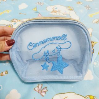 Cinnamoroll Embroidered Mesh Pouch