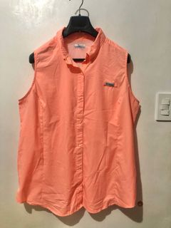Columbia Women's PFG Tamiami Sleeveless Shirt - M - Orange