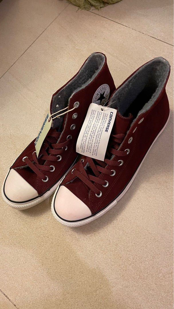 Converse all stars red with wool lining Carousell