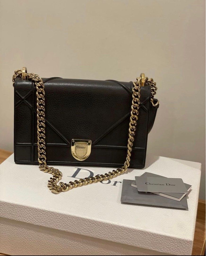 DIOR (Category: Luxury Bags & Wallets) located in Tarlac. Submitted by mysecretbliss (Listing ID 1280585418, Image 1). Description: 💯% AUTHENTIC DIOR DIORAMA in Black Leather in excellent condition. comes with complete inclusions. .