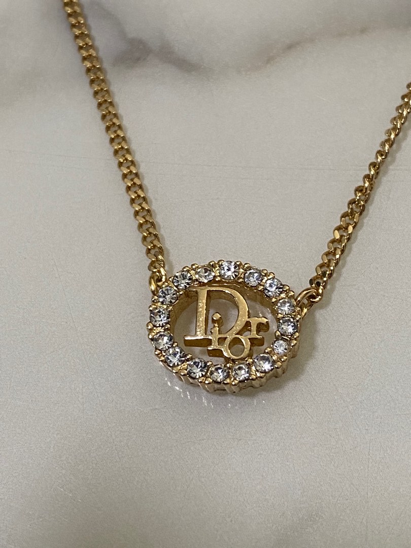 Dior oblique pendant online necklace