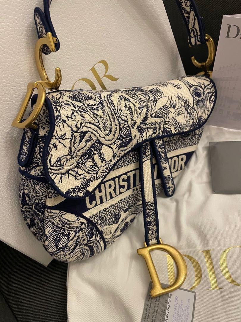 Dior toile de deals jouy saddle bag