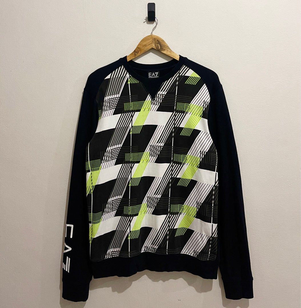 Armani all over print sweatshirt hot sale