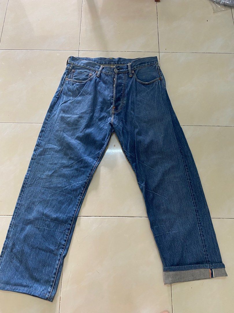 evisu paris selvedge ( belakang sulam), Men's Fashion, Bottoms