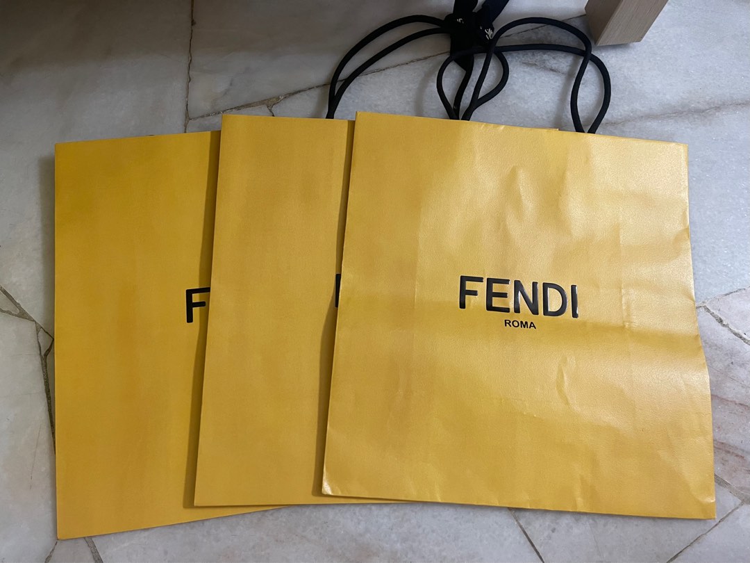 FENDI PAPER BAG 3pcs Luxury Accessories on Carousell