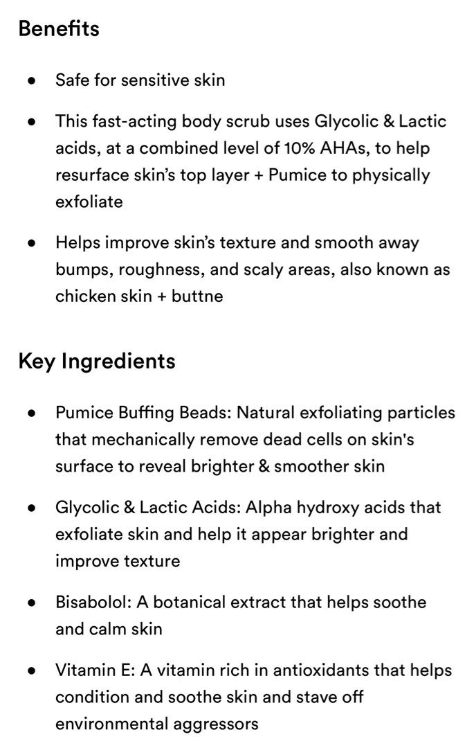 First Aid Beauty KP BUMP ERASER BODY SCRUB 10 AHA 226g, Beauty