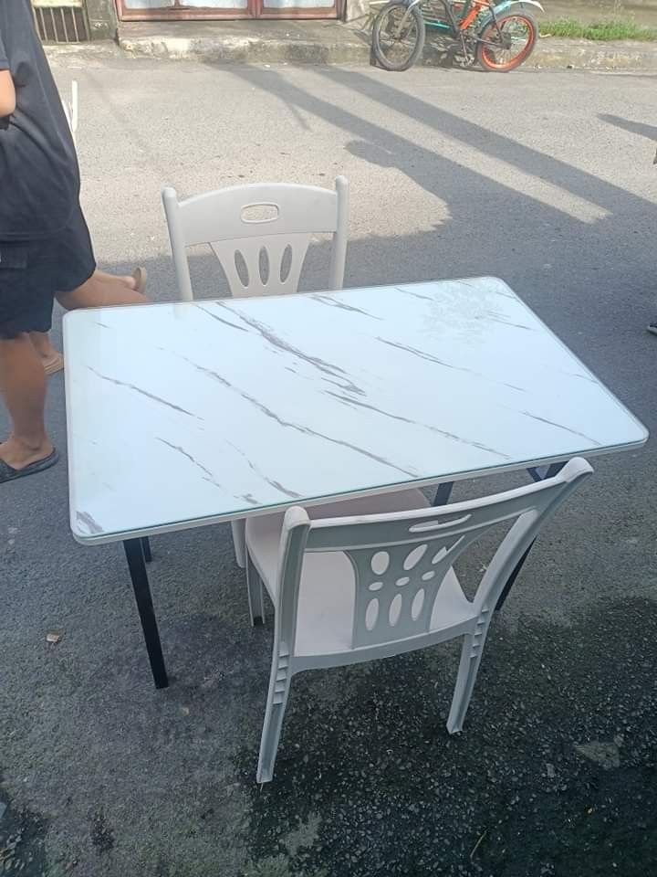 Foldable table heavy duty rubberized hampas chair💯 (Category: Tables & Sets) located in Quezon City. Submitted by joycemanahan (Listing ID 1280525678, Image 2). Description: ✅Foldable Table Heavy Duty✅ ✅ BODEGA PRICE✅ 📌 Foldable Table for Dining Set📌 📌 With Glass Top Available 📌 💯 Rubberized Hampas Chair💯 📌 Available Sizes📌 ❗80x40- cm ❗100x50-cm ❗100x60-cm ❗120x40-cm ❗120x60-cm 💯COD PAYMENT✅ 💯 SAME DAY DELIVERY✅ ✅ GCASH OR BANK TRANSFE