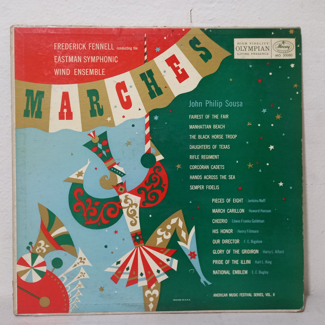 Frederick Fennell & the Eastman Wind Ensemble Marches John Philip Sousa (1950s, LP), Hobbies