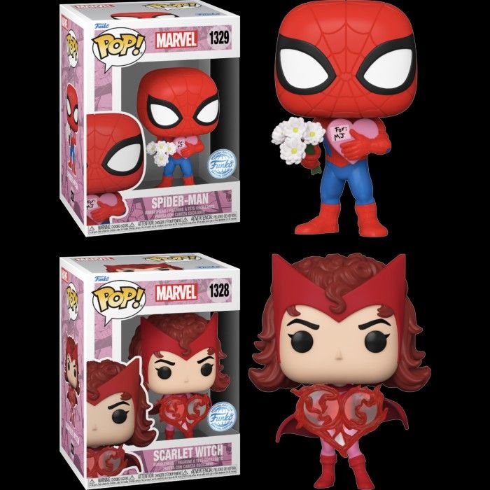  Funko Pop! Marvel: Valentine's Series - Spider-Man with Flowers  Shop Exclusive : Toys & Games