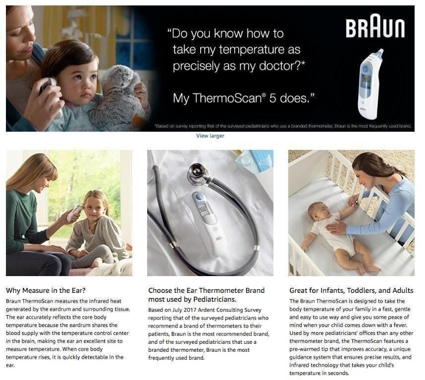 GENUINE Braun Digital Ear Thermometer ThermoScan 5 IRT6500 Brand