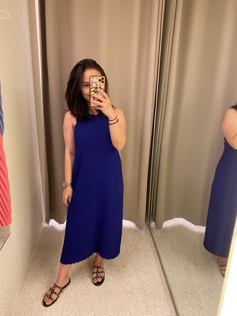 Electric shop pleated dress