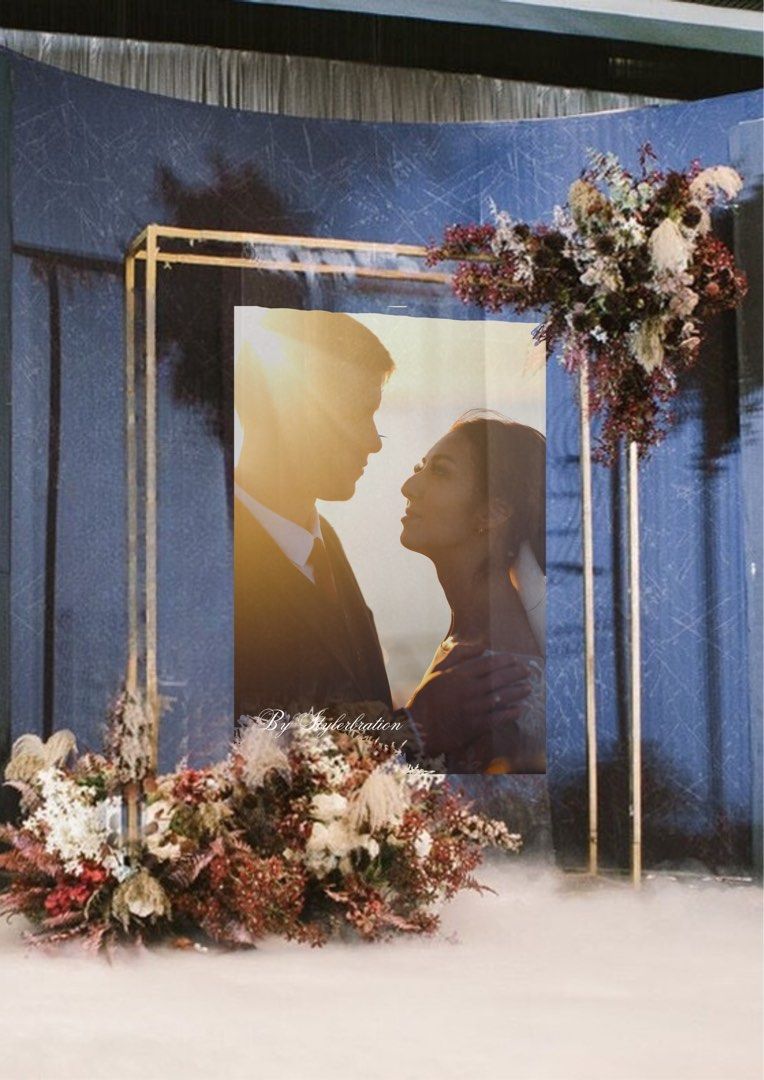Gold Plated Framed Photo Gallery Wedding Reception Corporate Event