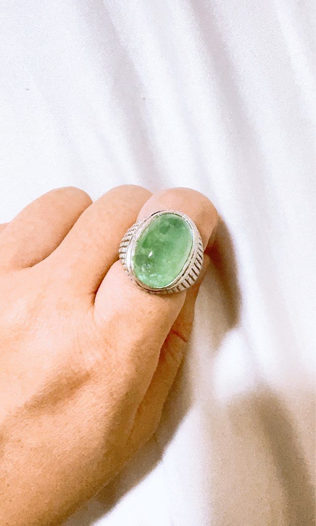 Mens green cheap emerald ring