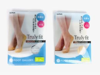 Gunze Truly Fit Foot Cover Socks Set of 2 (Size: 23-24cm)