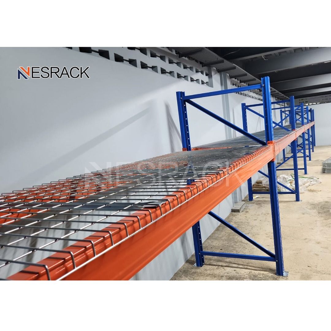 heavy duty pallet racking with mesh, Furniture & Home Living, Furniture ...