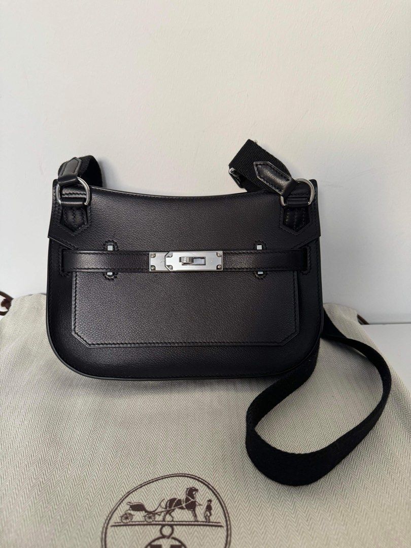 Hermes Mini jypsiere black phw evercolor, Women's Fashion, Bags ...