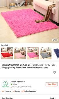 Hot pink carpet for bed side or wfh set up 160x80cm