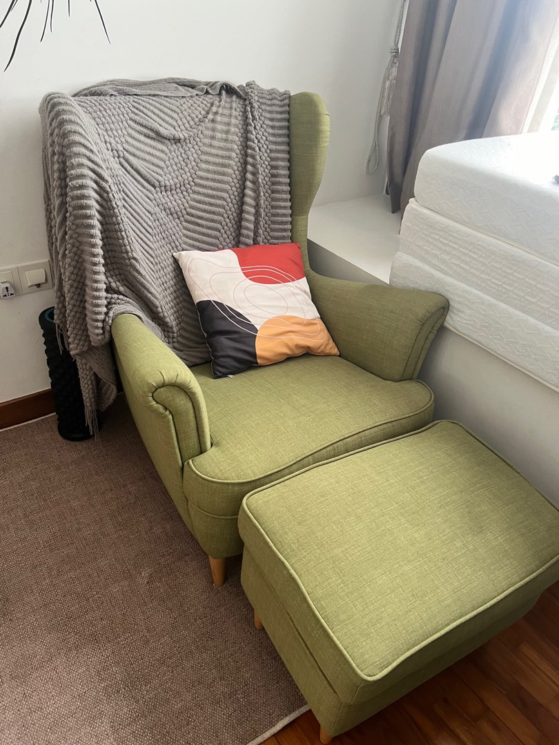 Armchair with footrest ikea best sale