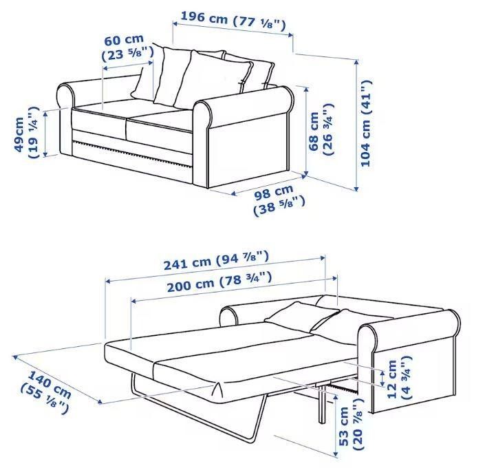 IKEA GRONLID 2 seat sofa bed, Furniture & Home Living, Furniture, Sofas