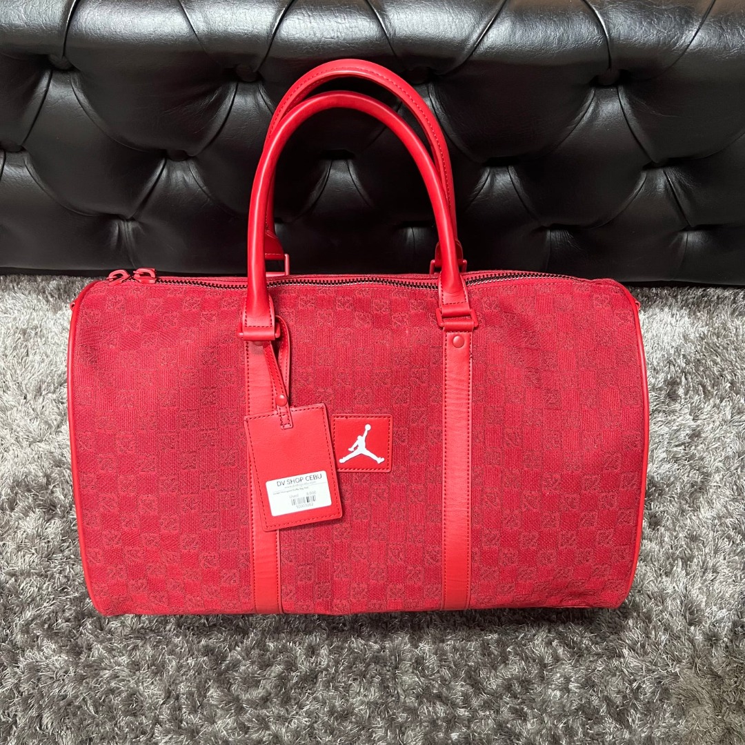 JORDAN BRAND MONOGRAM DUFFLE BAG RED - バッグ