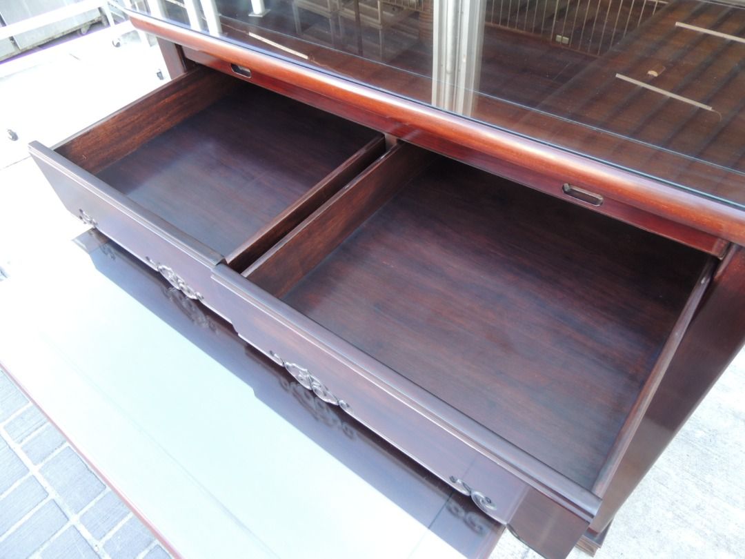 K28754 上下 二件 黑檀神明桌 贈 桌面玻璃 @ 神明桌 供桌 神桌 佛桌 祖先桌 二手神明桌 二手神桌 上下神明桌 中古神明桌 餐飲設備回收  收購茶几 回收二手沙發 收購洗衣機