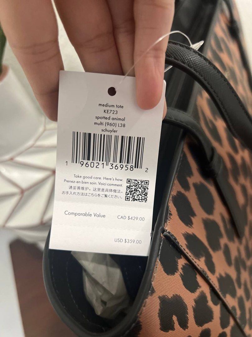 KATE SPADE Schuyler Spotted Animal Print Medium Tote