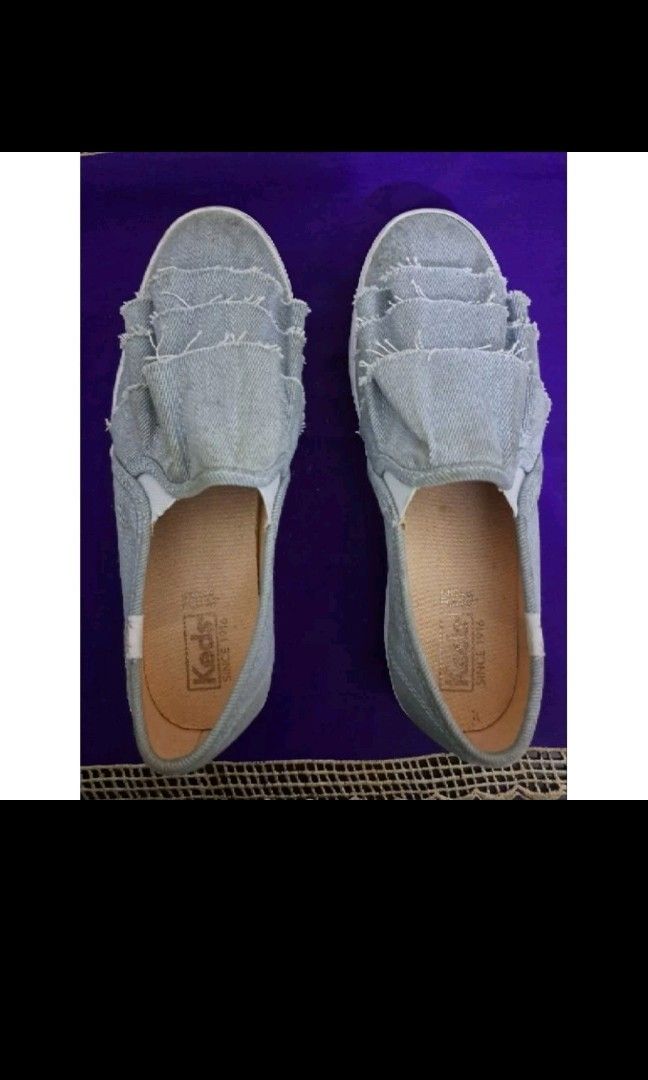 Keds triple 2025 ruffle denim