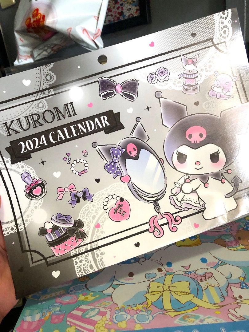 Kuromi 2024 Calendar, Hobbies & Toys, Stationary & Craft, Art & Prints