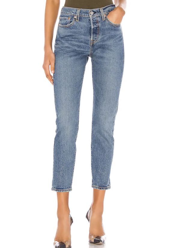 Wedgie icon fit high waist crop jeans top