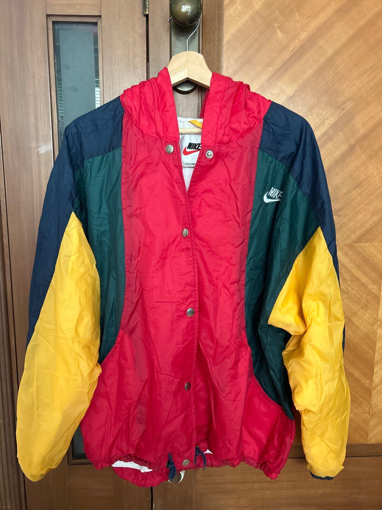 Red green discount yellow windbreaker