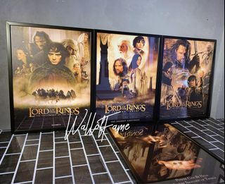Lord of the Rings trilogy poster with frame any design