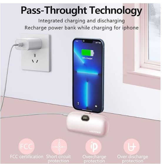 LUCKYDUO Portable Charger 5000mAh,Mini Power Bank Fast Charging