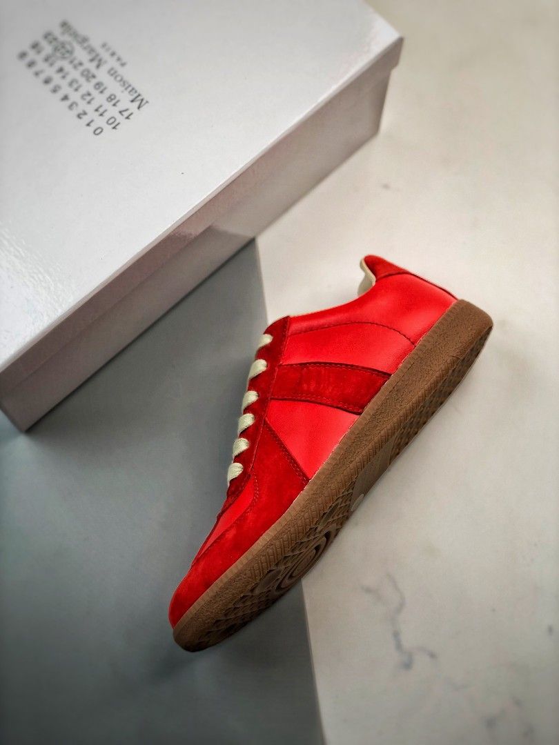 Red low top maison margiela hotsell