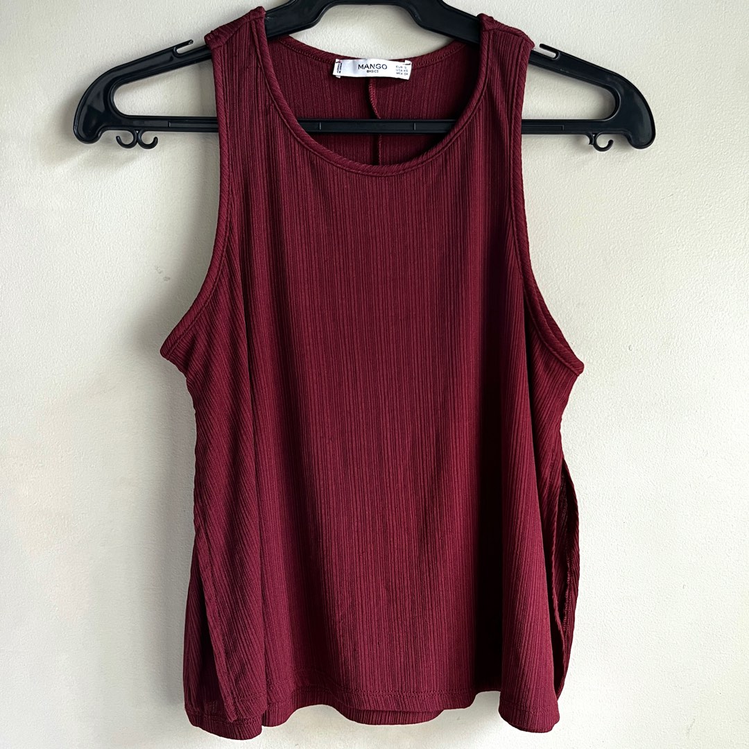 ROMWE MAROON LOUNGE PARTY CLUB INNER TOP VELVET CAMI BUSTIER