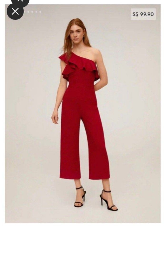Mango red jumpsuit store