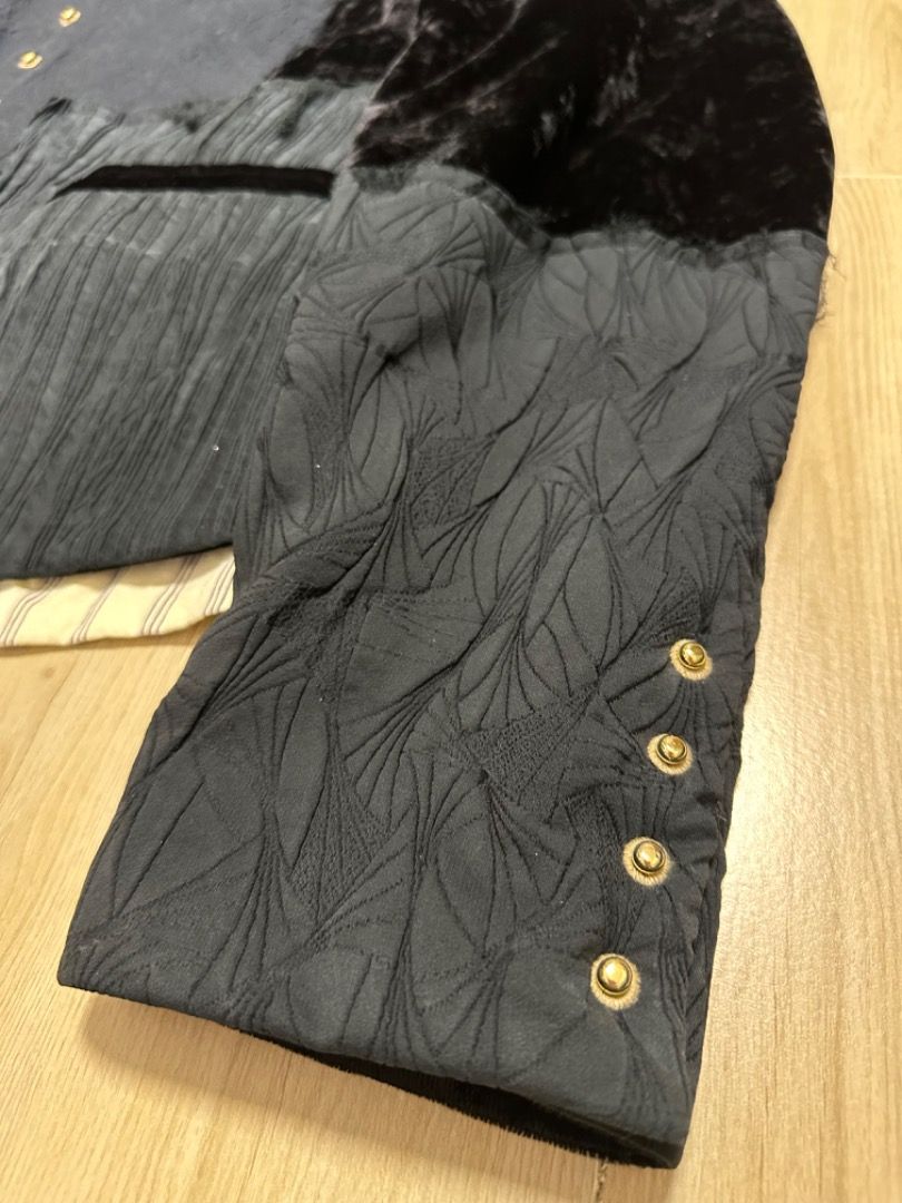 Masu 19SS patchwork velvet railway blouson size 48, 男裝, 外套及  