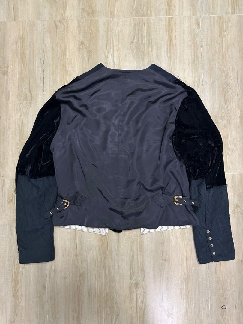 Masu 19SS patchwork velvet railway blouson size 48, 男裝, 外套及  