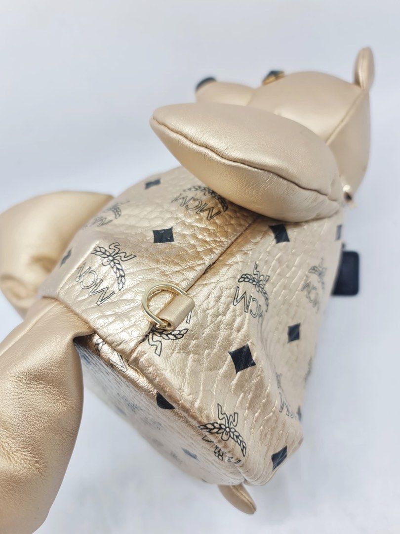 MCM Calfskin Visetos Bear Zoo Doll Backpack