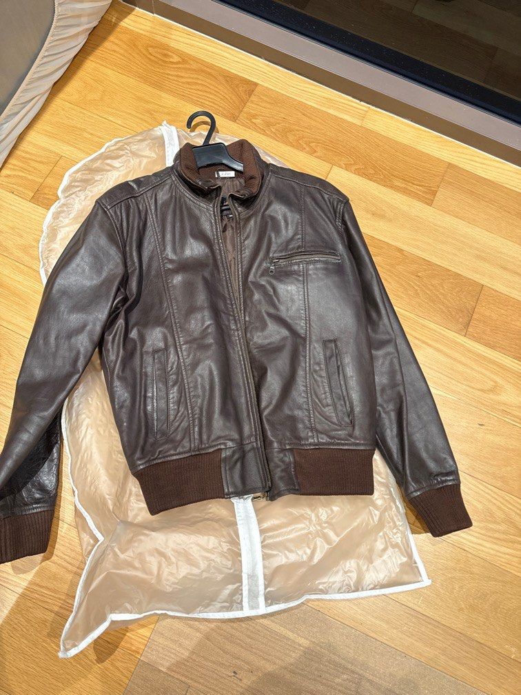 Men's genuine leather blazers sale