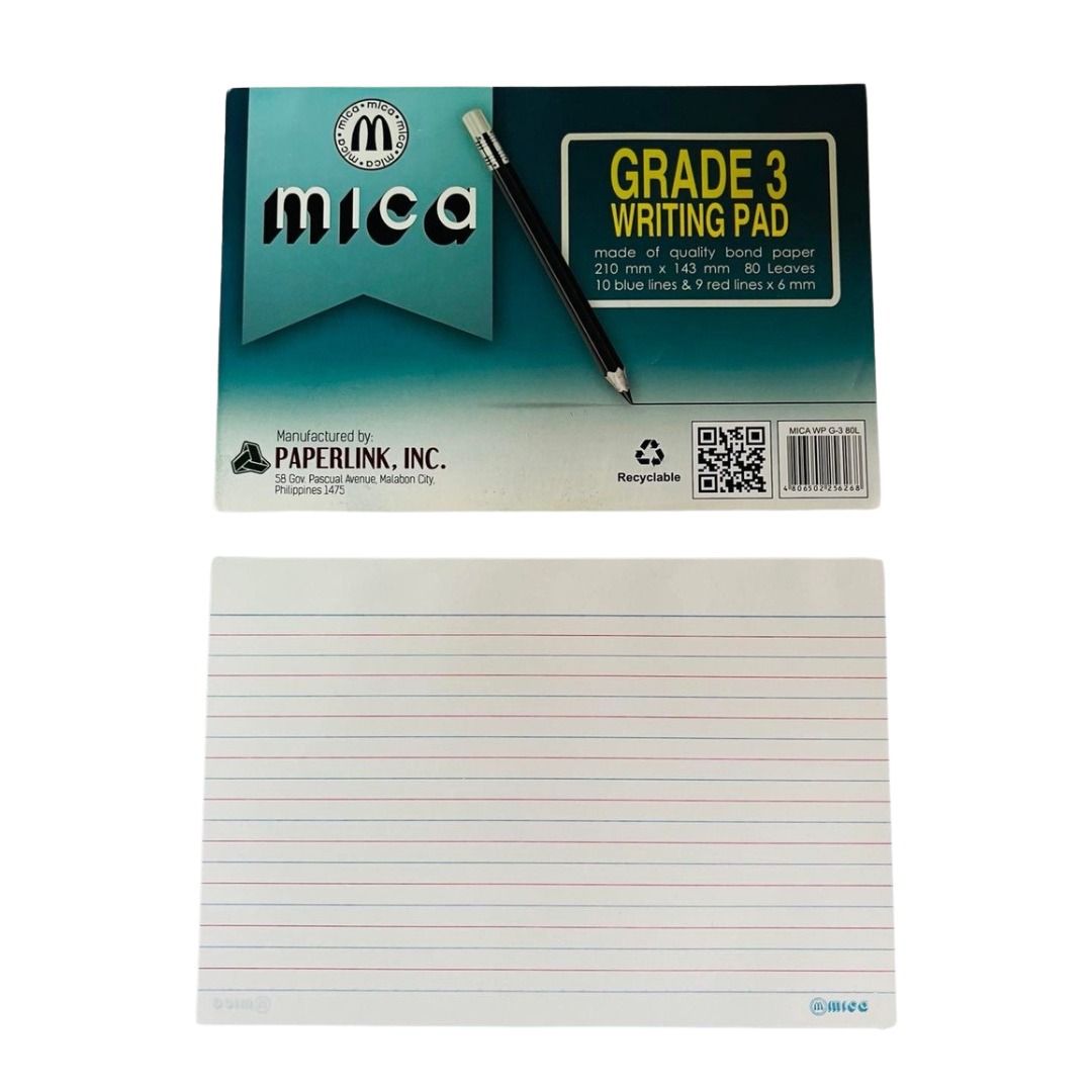 Mica Grade 3 Pad Paper 1 Bundle (10pads), Hobbies & Toys, Stationary
