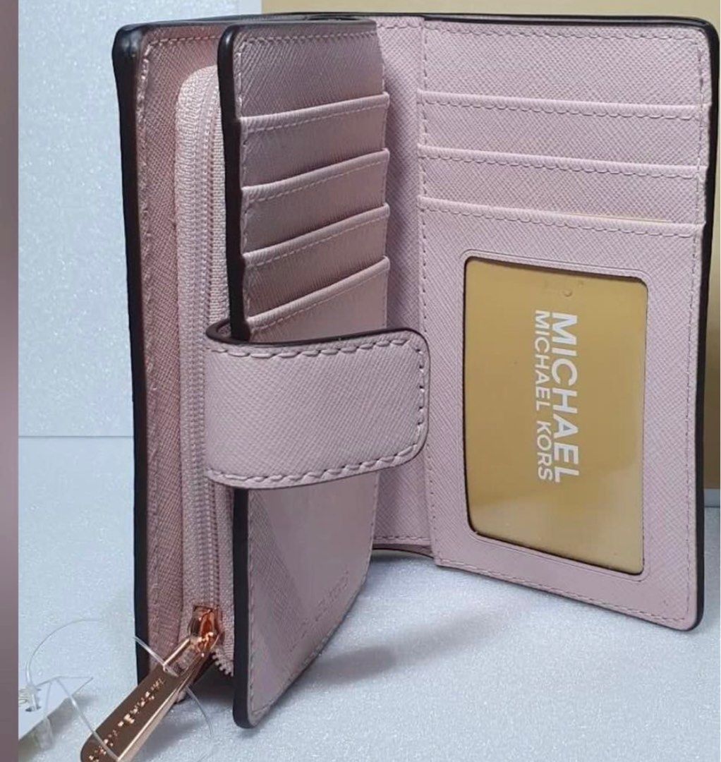 Jet set travel pvc signature bifold zip coin wallet clutch hot sale