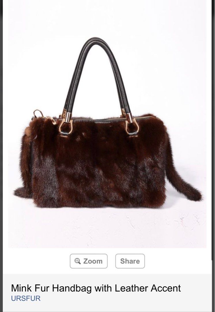 Faux Fur Purse/Bag with Ball Clasp Fastening – Urban Mist UK